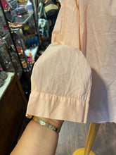 Load image into Gallery viewer, A Shirt Thing Peach Cotton Longsleeve Ruffle Top, Size M
