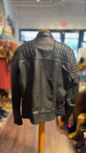 Load image into Gallery viewer, ALL SAINTS Black Leather moto style Jacket, Size XL
