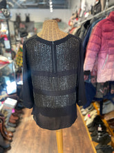 Load image into Gallery viewer, L'agence Black Blend beading back zip Top, Size 6
