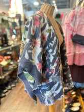 Load image into Gallery viewer, VILAGALLO multicolor Wool Floral layering top poncho style Top, Size One Size
