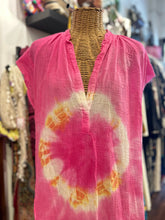 Load image into Gallery viewer, Love Tanjane pink, orange &amp; white Cotton Tye Dye Maxi pocket detail Dress
