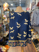 Load image into Gallery viewer, CITRON Navy Silk cranes Tank Top, Size 2=M
