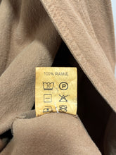 Load image into Gallery viewer, monica cordera Tan Ramie front pockets open Jacket, Size O/S
