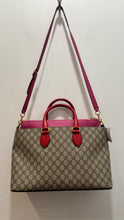 Load image into Gallery viewer, GUCCI tan,red&amp;pink Monogram Detachable strap Purse
