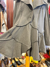 Load image into Gallery viewer, Cynthia Ashby Grey Cotton abstract Buttons Jacket, Size M
