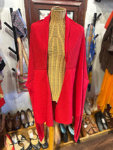 Load image into Gallery viewer, Issey Miyake Red Pleats crinkle shawl
