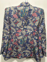 Load image into Gallery viewer, zadig &amp; voltaire Blue &amp; red floral &amp; skull print Blazer, Size 34
