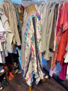 Johnny Was multicolor Rayon Printed NWT! Bell sleeves Top, Size S