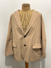 Load image into Gallery viewer, NICO Nicholson &amp; Nicholson Tan Cotton Oversized Blazer, Size 38
