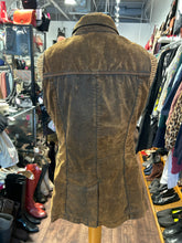 Load image into Gallery viewer, Diesel Brown Cotton Blend button down Vest, Gently worn, Size S
