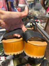 Load image into Gallery viewer, See By Chloe tan, &amp; black Leather Clog Sandal, Size 37
