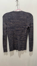 Load image into Gallery viewer, GUCCI Navy &amp; Brown Cotton &amp; Wool Ribbed cardigan longsleeve Sweater, Size S
