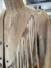 Load image into Gallery viewer, Reformation Tan Leather tassel button down Jacket, Size XS
