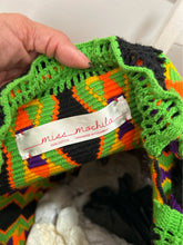 Load image into Gallery viewer, Miss Mochila black/green multi Woven tribal Drawstring Carryall
