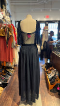 Load image into Gallery viewer, WRAY Navy Mesh sheer AS IS Maxi Dress, Size S
