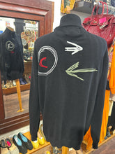Load image into Gallery viewer, Desigual Black, white &amp; red Cotton stitching detail Zip Up zipper detail Jacket
