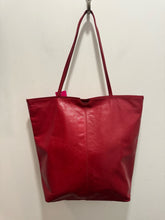 Load image into Gallery viewer, LATICO Red Leather Size Tote shoulder Purse
