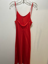 Load image into Gallery viewer, Erica Tanov Blood orange Silk Slip Dress midi Dress, Size 2=M
