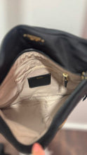 Load image into Gallery viewer, TUMI Black Nylon gold hardware Size Medium crossbody Purse
