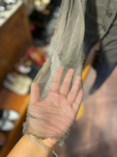 Load image into Gallery viewer, Rundholz Charcoal Cotton mesh lace Button up Dress, Size M
