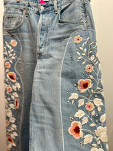Load image into Gallery viewer, Citizens of Humanity Blue Cotton Floral denim flared Jeans

