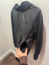 Load image into Gallery viewer, Y-3 Black Leather high collar Zip front Jacket, Size M
