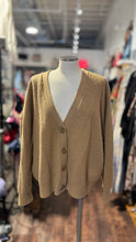 Load image into Gallery viewer, jenni kayne Camel Wool knit cardigan oversized Sweater
