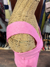 Load image into Gallery viewer, Patou Pink Cotton Tweed Sleeveless gold accents, Size 34 Dress
