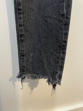 Load image into Gallery viewer, Moussy Black Cotton Distressed Straight Leg Jeans, Size 28
