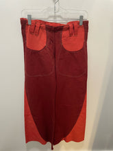 Load image into Gallery viewer, Conscious Clothing Orange &amp; Red Organic Cotton white stitching Pant, Size S
