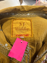 Load image into Gallery viewer, 3J Workshop Mustard Cotton embrodiered collared button down Top
