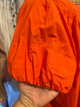 Load image into Gallery viewer, Ulla Johnson Orange Cotton shortsleeve cropped Top, Size 2
