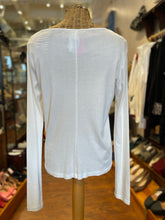 Load image into Gallery viewer, KRISTENSEN DU NORD White Cotton Longsleeve Top, Size 2=M
