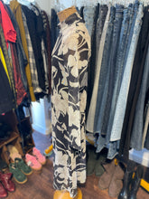 Load image into Gallery viewer, ALL SAINTS Black &amp; Gray Poly Blend Floral sheer Dress, Size 8

