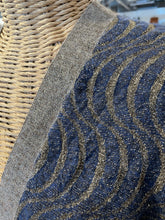 Load image into Gallery viewer, Dries V.Noten Blue &amp; Gold Poly Swirl Button up glitter Sweater, Size M
