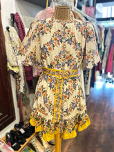 Load image into Gallery viewer, FARM Rio cream &amp; multi cotton &amp; viscose Floral Mini Button Up Dress
