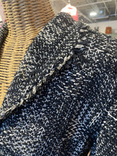 Load image into Gallery viewer, MM Lafleur Black and white Cotton Tweed button longsleeve Blazer, Size M
