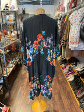 Load image into Gallery viewer, Johnny Was Black Rayon Floral Layering Top, Size S/M
