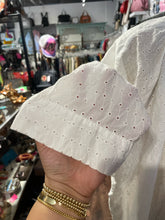 Load image into Gallery viewer, Nili Lotan White Cotton eyelet billowy Top, Size S
