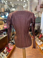 Load image into Gallery viewer, Issey Miyake Caramel Pleats Long Sleeve Top, Size S
