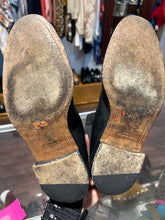 Load image into Gallery viewer, Givenchy Black Leather chelsea ankle boot w/chain detail, Size 8/8.5
