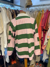 Load image into Gallery viewer, Clare V. pink &amp; green Cotton Stripe &quot;preppy chic&quot; Top, Size M
