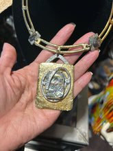 Load image into Gallery viewer, J. Jansen two toned Gold Plated Abalone Necklace
