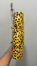 Load image into Gallery viewer, Stuart Weitzman Yellow patent leather Leopard Size Medium shoulder Purse
