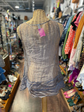 Load image into Gallery viewer, neesh Gray Silk sheer Sleeveless Top
