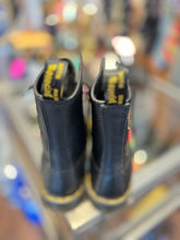 Load image into Gallery viewer, Doc Martens Black &amp; Red Leather Size 8 lace up boot Shoe
