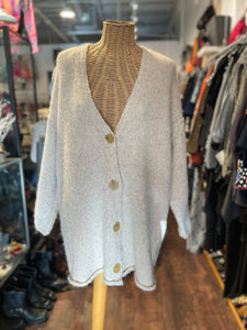 Forte Forte Oatmeal alpaca blend cardigan, Size XL