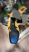 Load image into Gallery viewer, Prada Camel Leather Size 39.5 Open Toe heel Shoe

