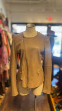 Load image into Gallery viewer, LIU JO Taupe Leather studs zip close Jacket
