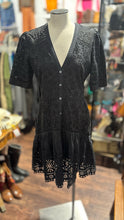Load image into Gallery viewer, Veronica Beard Black Eyelet Cotton fit &amp; flare Dress, Size 4
